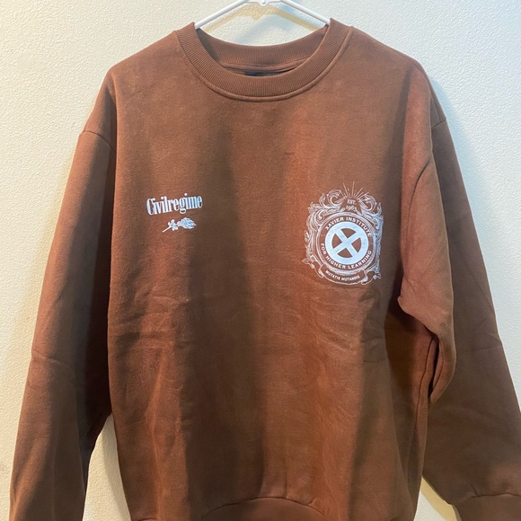 Civil Regime X Marvel Brown Crewneck Men's Sweater - Picture 1 of 6